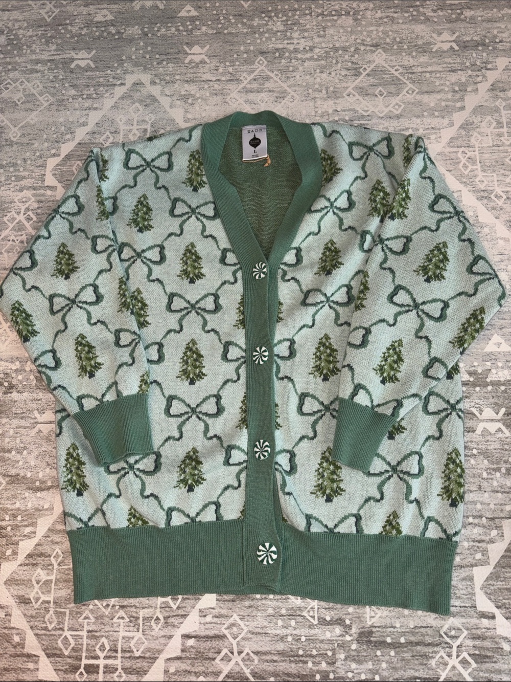 Merry Moments by Aldi Christmas button down sweater cardigan Large